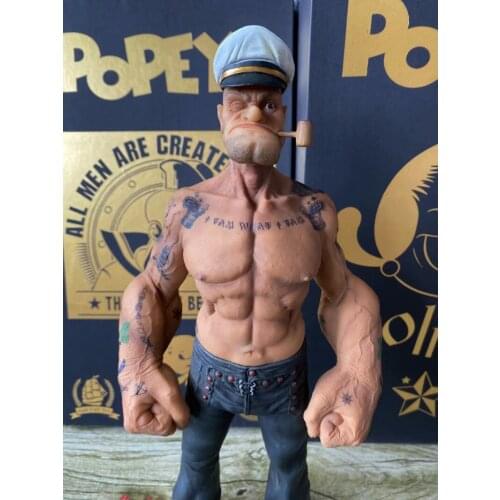 Color Box 1/6 Size Headplay 12" Popeye the Sailor Man Resin Statue Action Figure TATTOO BODY Model Collection