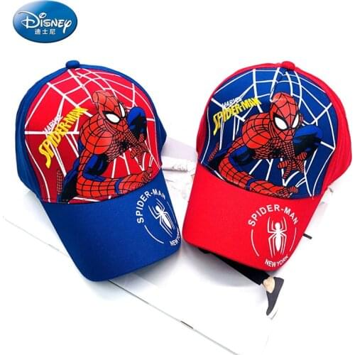 Disney Korean Spring Summer Spiderman Cartoon Cotton Baseball Cap Baby Boys Girs Childrens Kids Sun Hats Hip Hop Snapback Hat
