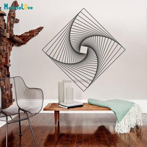 Geometric 3D Visual Effects Decal Removable Vinyl Wall Sticker Morden Art Decor Creative Design Office Living Room Murals BD445