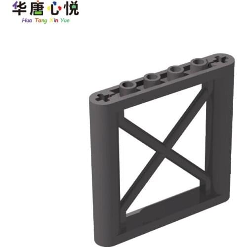 City Furniture Series Dark Gray 1x6x5 Pillar Frame 64448 5PCS Building Blocks Educational Toys Accessories Cities Assembly Parts