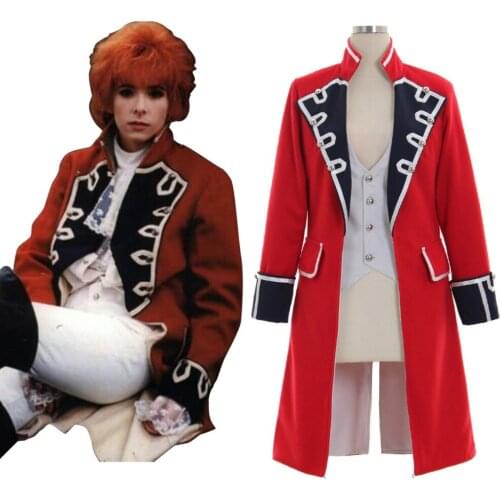 Cosplaydiy Medieval Style Uniform Costume Jacket Outlander Jonathan Randall Red Black Jacket Cosplay for Carnival Party