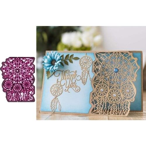 Dream Catcher Metal Cutting Dies Hollow Background Stencils for Scrapbooking Embossing Die Paper Cards Making New 2019