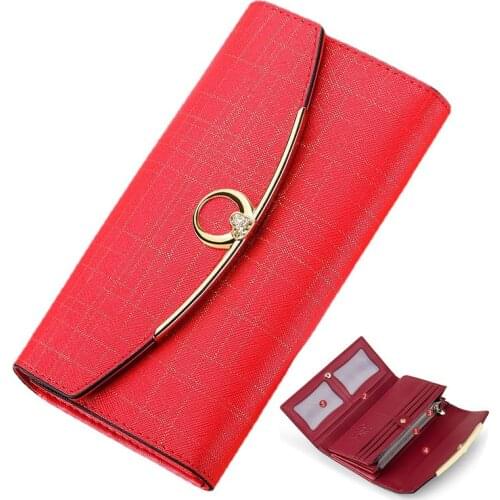 Fashion Long Female Wallet Clutch Genuine Leather ID Bag Business Card Holder RFID Blocking Anti Theft Purse Wallets for Women