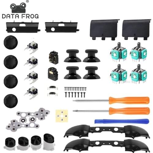 DATA FROG Replacement 3D Analog Stick Sensor Module Thumb Stick for For XBox One Slim LB RB Bumpers Button With 3.5mm Jack Port