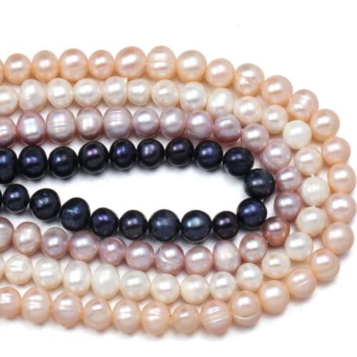 Natural Freshwater Pearl Loose Round Beads 36 Cm For Elegant Women Bracelet Earring Necklace Sewing Craft Jewelry Accessory