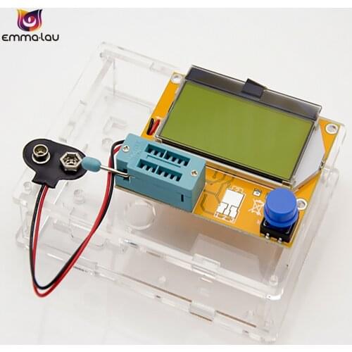 Original LCR-T4 ESR Meter Transistor Tester Digital Mega328 M328 Lcr Diode Triode Capacitance Test Multimeter + Matched Shell