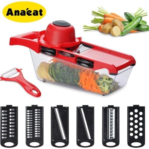 ANAEAT 1set Vegetable Cutter Mandoline Slicer Potato Peeler Carrot Cheese Grater Vegetable Slicer Kitchen Accessories