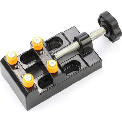 Flat Mini Carving Bench Clamp Drill Press Vise Hand Micro Clip Aluminum Alloy Eight Holes Clamp Carving Fixed Vise
