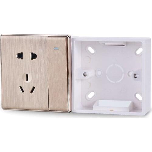 86X86 PVC Thickening Junction Box Wall Mount Cassette For Switch Socket Base Switch Bottom Box Electrical Box Accessories