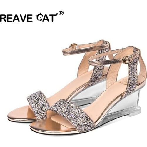 Женские ботильоны на танкетке REAVE CAT China At AliExpress