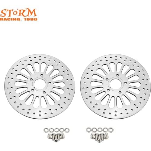 Motorcycle 2 Pcs Front Brake Disc Rotor Set For HARLEY Touring Softail Sportster Dyna 1984-2013