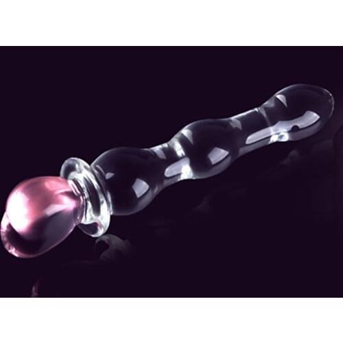 Pink heart Glass Anal plug Adult masturbation Products Crystal Butt Plug,Vagina Plug Glass Dildo Sex Toys for Women