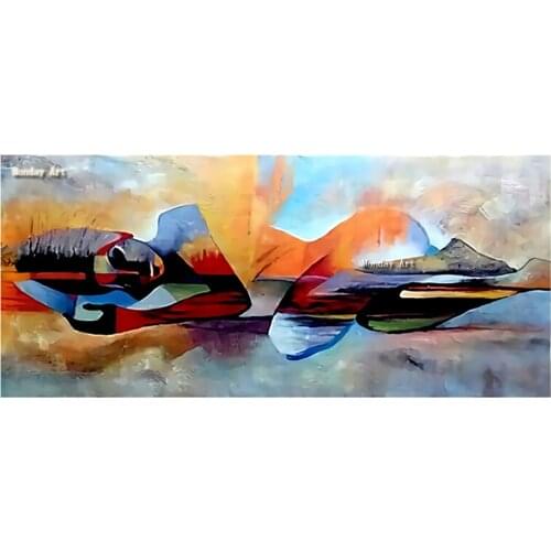 Handpainted Lord Buddha Abstract Oil Painting on Canvas Religious oil painting Cuadros Wall Art Pictures For Bedroom living room