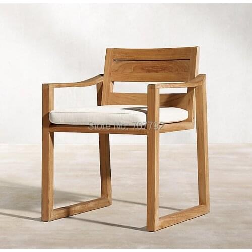 Garden furniture natural teak dining arm chair