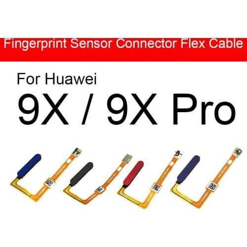 Back Home Button FingerPrint Flex Cable For Huawei Honor 9X 9X Pro 9XPro HLK-AL10 HLK-TL10 Fingerprint Sensor Flex Ribbon Repair