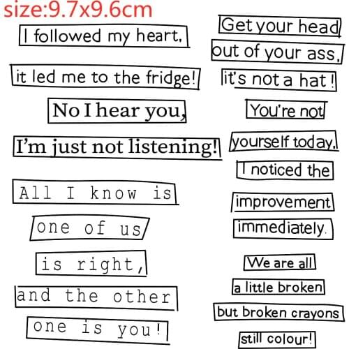 Words Transparent Silicone Clear Rubber Stamp Sheet Cling Scrapbooking DIY Cute Pattern Photo Album Paper Card Decor