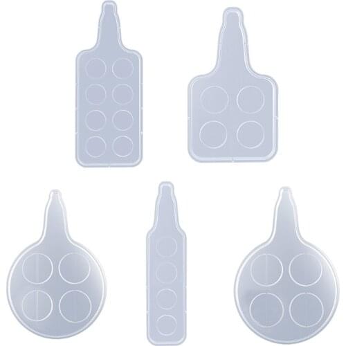 4/8Holes Glass Serving Tray Epoxy Resin Mold Paddle Serving Board Silicone Mould