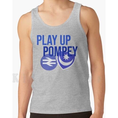 Portsmouth Play Up Pompey Pup Tank Tops Vest Sleeveless Pompey Portsmouth Play Up Pompey Pup Football Hooligan Casual