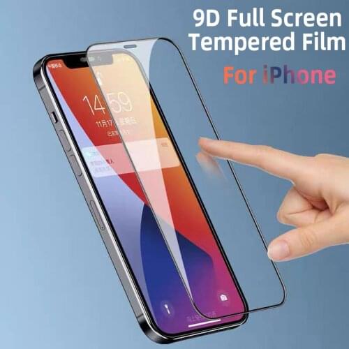 Full coverage mobile phone film for iPhone 13 12 11 Pro Max ​Mini screen protector iPhone X XR XS MAX SE 7 8 Plus tempered film