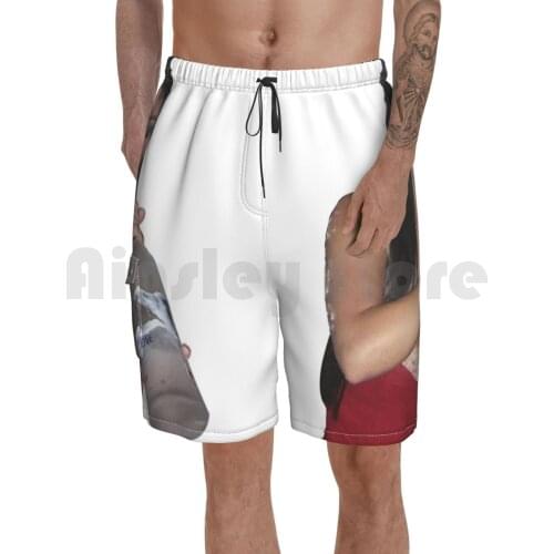 Lit Kim Beach Shorts Men Beach Pants Swimwear Keeping Up With The Kardashians Funny Chugging West West College Meme