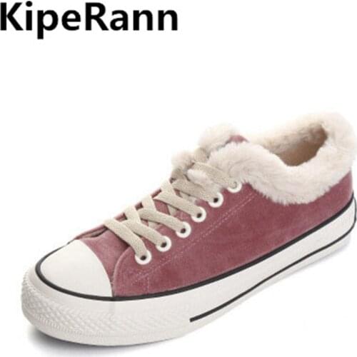 Snow boots hot new womens PU 2018 winter boots sweet plus velvet ladies solid color lace cotton casual shoes walking shoes