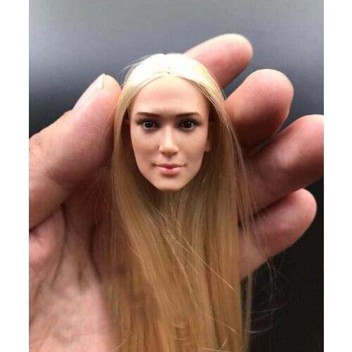 1/6 Asian Girl Head Sculpt with Hair for 12" Action Figure Phicen Body Model Toy