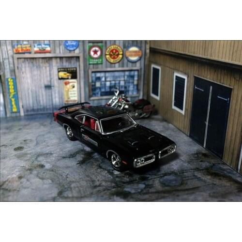 1/64 Garage Factory Warehouse Repair House Building Model Van Vehicle Toy Collection Parking Lot Scene Background Western Show
