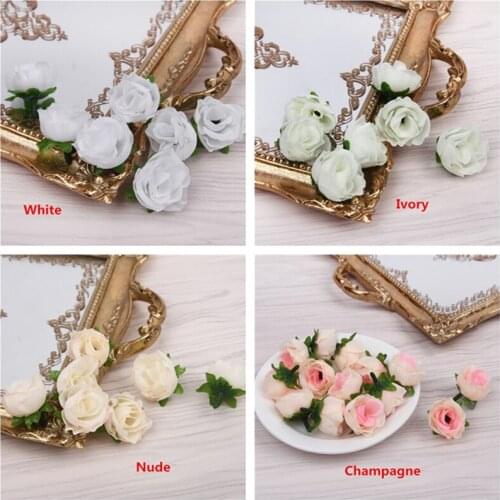10pcs 3cm Artificial Roses Flower Head for Christmas Halloween Birthday Party Decoration DIY Flower Ball Wedding Arches Garland