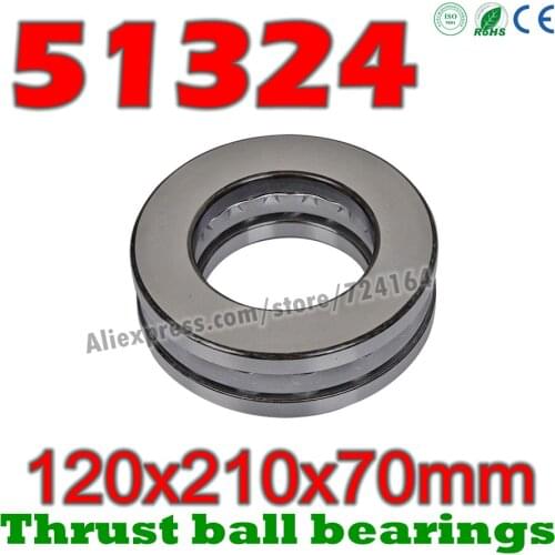 120x210x70 mm Thrust Ball Bearings 51324 Axial 51324M 8324 8324H Plane 120*210*70 High quality Steel or brass cage Wholesale