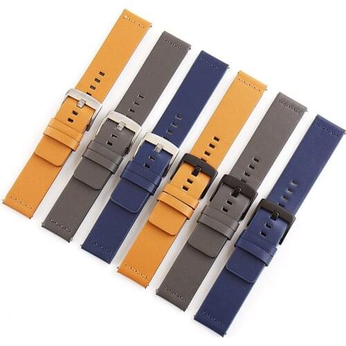 18mm 20mm 22mm 24mm Suitable for Moto360 Second Generation Samsung Leather Strap Leather Smart Strap Switch Ears Accessories
