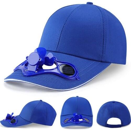 2021 Sunscreen Powered Fan Hat Summer Outdoor Sports Hat Sun Protection Cap With Solar Fan Bicycle Climbing Fishing Baseball Cap