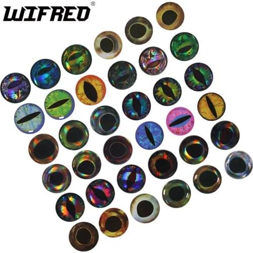 2196pcs Fishing Lure Eyes Assorted Mixed Color Fly Fishing 3D Simulation Artificial Laser Fish Eyes 3/4/5/6mm for Fly Tying