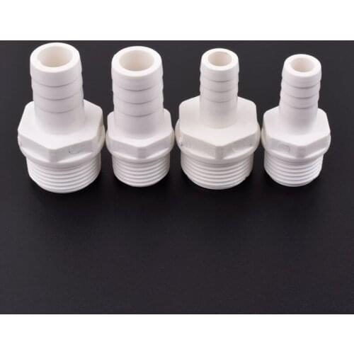 5pcs 1/2"-8/10/12/16mm 3/4"-12/16mm PVC Pagoda Male Thread Connector Garden Irrigation Hose Connector Aquarium Adapter