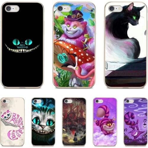 For Xiaomi Redmi 2 S2 3 3S 4 4A 5 5A 5 6 6A 7A 9 9T 9C 9A Pro Pocophone F1 Soft TPU Cover anime-Cheshire-Cat-alice-in-wonderland