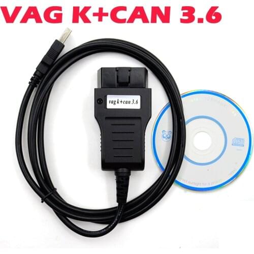 VAG K+CAN COMMANDER 3.6 OBDII OBD2 USB Diagnostic Cabel K CAN Code Readers VAG 3.6 Diagnostic Scan Tools Odometer Correction