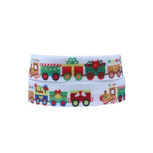 FLRA FOE 15mm Cute Christmas cartoon printing fold over elastic with good elasticity