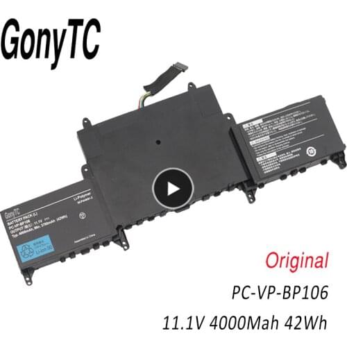 GONYTC PC-VP-BP106 New Laptop Battery For NEC LAVIE HZ750 HZ650CA PC-VP-BP105 Batteries 11.1V 4000mAh 42Wh