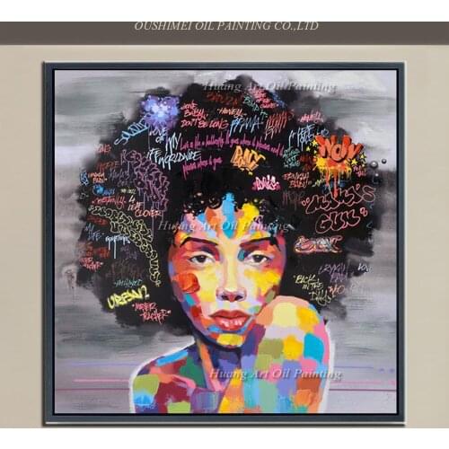 Skilled Painter Hand Painted Oil Painting Decoration for Living Room Beautiful Girl Portrait Painting New Style Knife Human Head