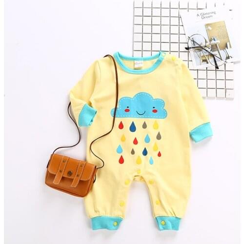 2020 Newborn Baby Boys Girls Jumpsuit Infant Autumn Cotton Long Sleeves Clothes Toddler Character Clothing Unisex Casual Rompers