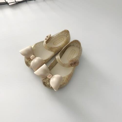 Mini DD Mini Melissa 2020 New Girl Jelly Sandals Bow Summer Sandals Melissa Children Cute Sandals Beach Shoes Toddler Shoe DD003