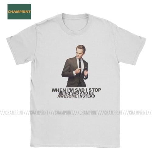 Mens The Awesomeness That Is Barney Stinson How I Met Your Mother T Shirts Tv Show Cotton Short Sleeve Tees Big Size T-Shirts