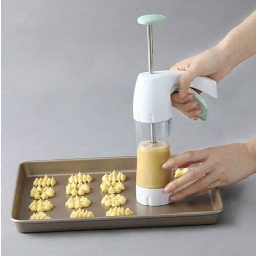 Cookie Press Kit - Cookie Press Making Gun Biscuits Cake Mold Cookie Press Maker Machine With 12 Discs Baking Tools