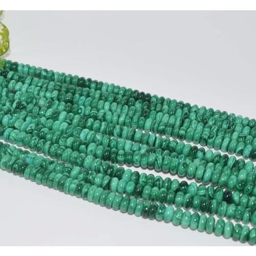 Nice Veins Natural Malachite Loose Rondelle Beads 6x3mm/8x3mm