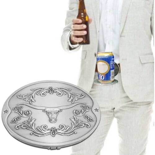 New Beeer Holder Belt Buckle Multifunctional Hands-Free Bottle Opener Portable Camping Picnic Metal Wine Can Holder Belt Buckle