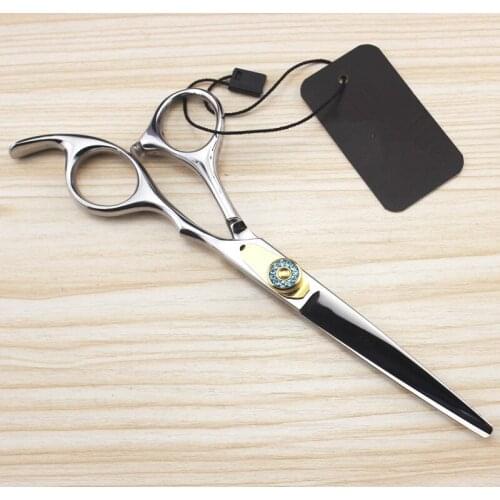 Top grade professional 6.0 inch Japan 440c 9cr13 gem shears cutting barber hair scissors set hairdressing scissors Free shipping