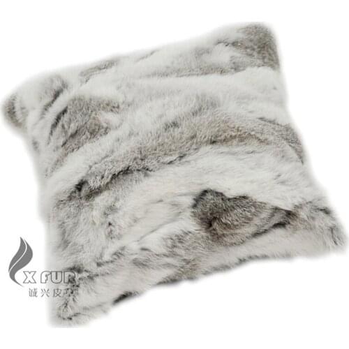 CX-D-17A1 CHand Made Custom Rabbit Fur Cushion Cover ~ New Arrive ~ Drop Shipping