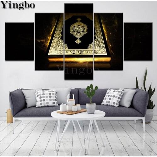 Full Square Round 5D DIY Diamond Painting Islamic Ancient Bible Pictures Diamond Embroidery Cross Stitch 5 Piece Diamond Mosaic