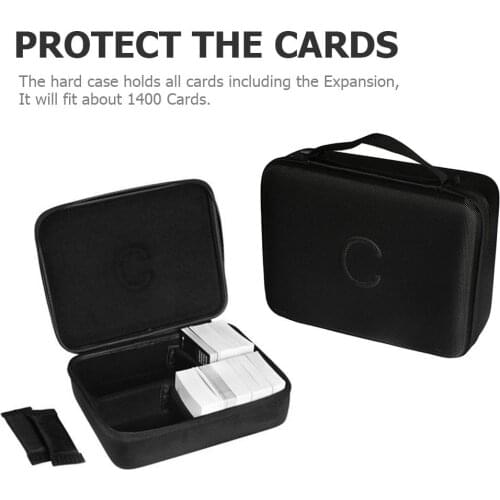 Safety Large Capacity Hard Case Bag 2 Row for C. A. H. for Uno, Phase 10, YugiohCards Game