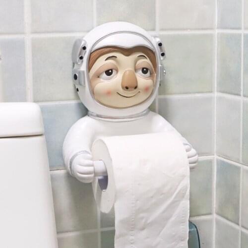Outer space Sloth Tissue Box Durable Wall Hanging Mounted Bathroom Cartoon Toilet Paper Tissue Roll Paper Holder