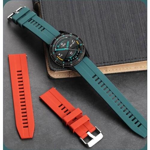 22mm Watch Band for samsung Galaxy watch 46mm 3 45mm S3 Frontier silicone smartwatch belt bracelet Huawei wath gt 2 46mm strap